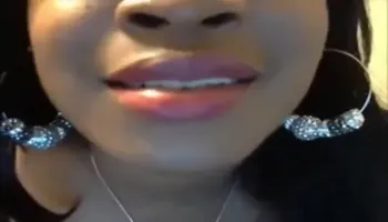 Beautiful Young Ebony Yawning And Tongue