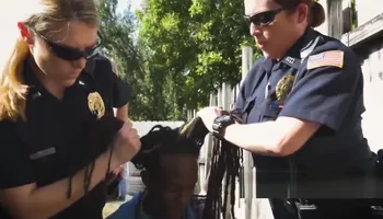 Artist is apprehended and taken advantage of by horny milf cops