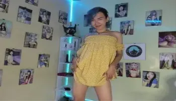 Submissive sissy having a dirty talk and changing clothes