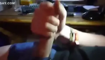 Sexy Blue Wank And Cum