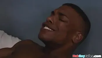 Black stud receives bj before barebacked in doctors office