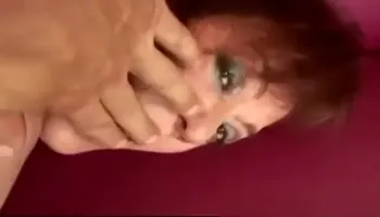 Hairy granny Marsha fucks in POV