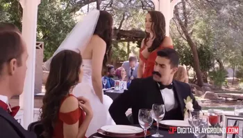 Two Sex Starved Bitches Licks Huge Dick At The Wedding Day - Adria Rae And Ashly Anderson