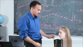 Doe Eyed College Fucks Teachers Stiff Dick For Grades
