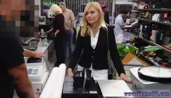 Blonde big tits bathroom Hot Milf Banged At The PawnSHop