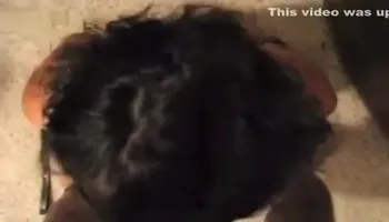 Blinfolded slut sucking cock and rammed with big dildo POV