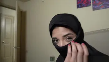 Muslim teen Gabriela Lopez watch out for her dad