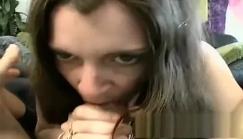 Vintage Amateur Hairy Girl Cecilia Sucks Cock and Fucks POV