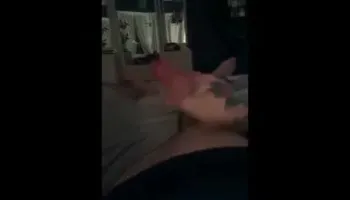 Big white Dick playing