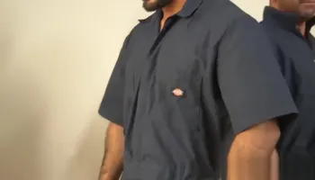 Restrained bdsm stud sucking doms cock