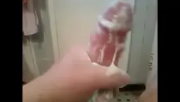 Stroking my cock and then Cum shot