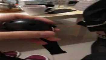 Female slave sucking that cock hard before getting fucked with it