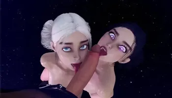 Futa Girl Fucks Girl Before they both Suck Dick In POV  3D Porn