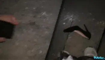Public Agent Tattooed beautiful woman take cash for sex
