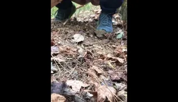 Caught peeing in the woods