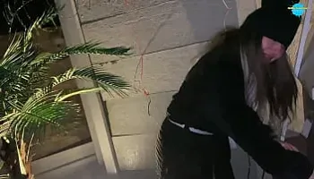 Street girl humiliated into fucking Herself with a wood saw!!