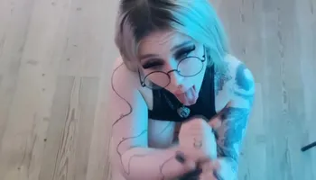 Slobbery Blowjob And Cum On Curvy Face