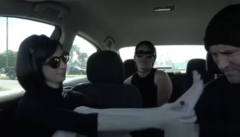 feet fetish in car
