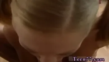 Teen oil squirt POV blow-job and facial