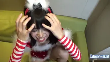 Jav Cosplay Amateur Motoki Fucks Uncensored Santa Student Makes Funny Faces As She Fucks