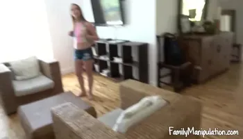 Horny Teen Daughter Fucks Step-Dad After Being Caught Using Moms Viabrator