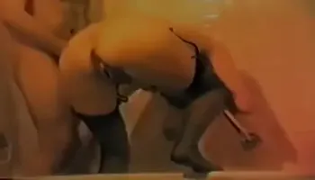 Housewife fucks in bathroom