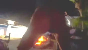 Pissing out by the Fire