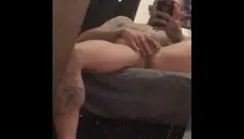 Tattooed Stud Strokes His cock and plays with his ass until he cums