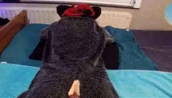 Large horse dildo inside a murrsuiter''s ass, and his butthole filled with his own piss