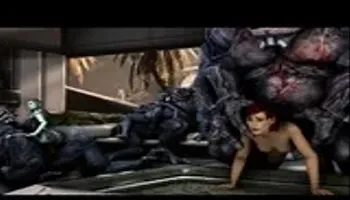 3D Girls Destroyed by Aliens!