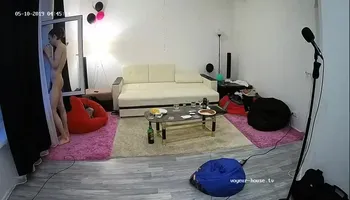 Sweet brunette pussy massage hidden cam