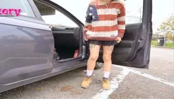 Truck drivers watch me pee in the parking lot