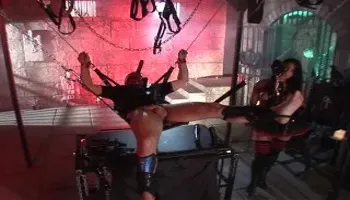 Lustful Brunette Whore Whips Her Slave And Fucks Her Well