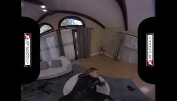 Avengers XXX VR porn Black Widow''s Big Tits Take a HUGE COCK VRCosplayX.com