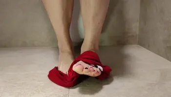 My sexy trans feet in the toilet